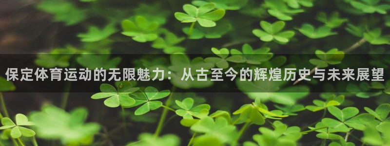 哈哈体育：保定体育运动的无限魅力：从古至今的辉煌历史与未来展望